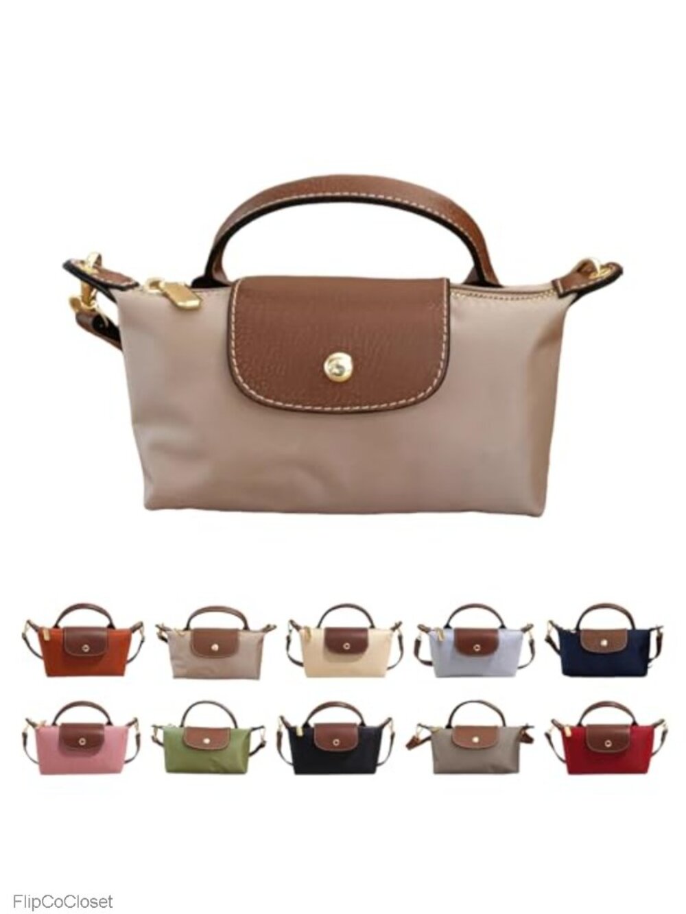 Mini Crossbody Bag PU Leather Adjustable Strap Shoulder Purse Zipper